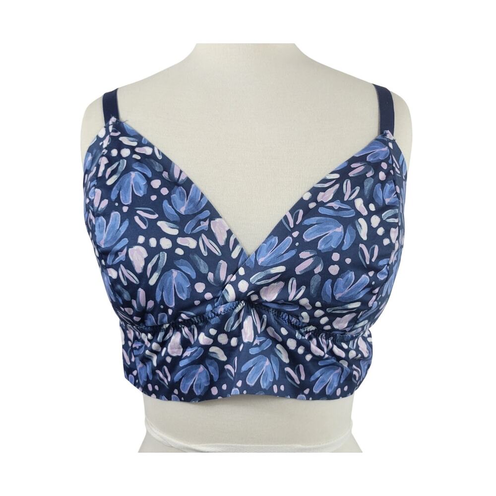 Live 2 Lounge Bralette Blue Floral 40D